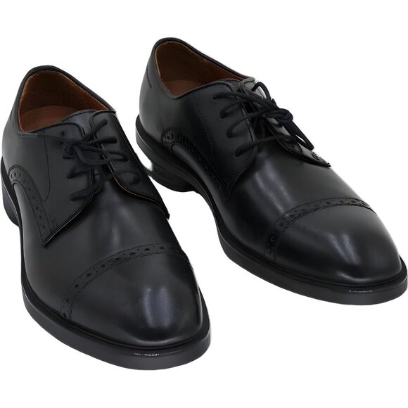 Johnston & Murphy Ronan Cap Toe Oxford Black Dress Shoes Men's US 8M - Picture 1 of 6